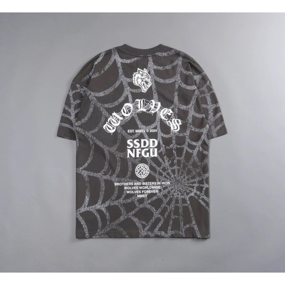 Darc Sport Other - Darc Sport marvel Venom Symbiote Web Oversized Tee size L Wolf Gray